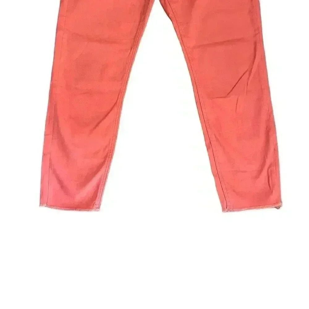 Nanette Hamilton Skinny Coral Cotton Blend Mid Rise Raw Hem Womens’ Jeans SZ 10 - Picture 3 of 13